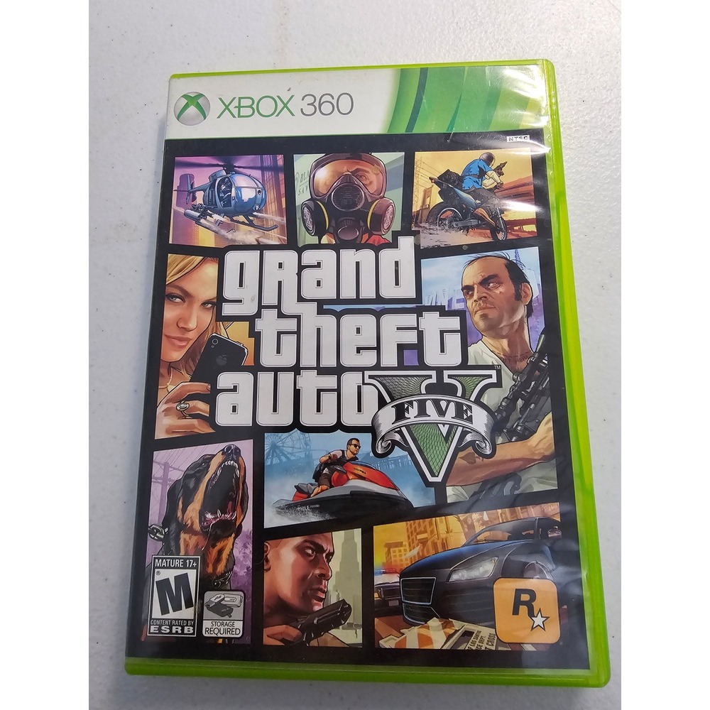 Grand‎ Theft Auto V GTA V Xbox 360 Game Disc 1 and Disc 2 Complete Case M